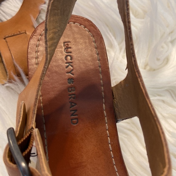 Lucky 🍀 Brand Leather Sandals size 9.5 preowned conditions - Picture 7 of 8